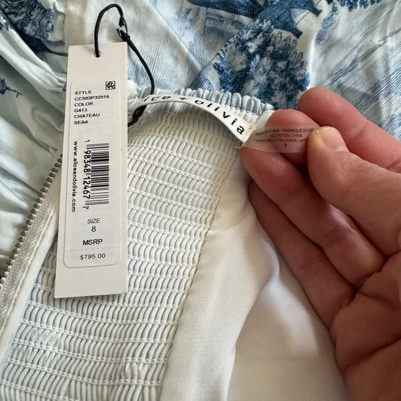 Alice + Olivia Rosalee Bustier Maxi Dress in Chateau 8 - Picture 10 of 14